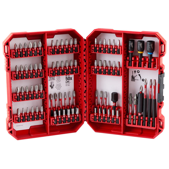 Ensemble de 80 embouts Shockwave et organisateur Milwaukee