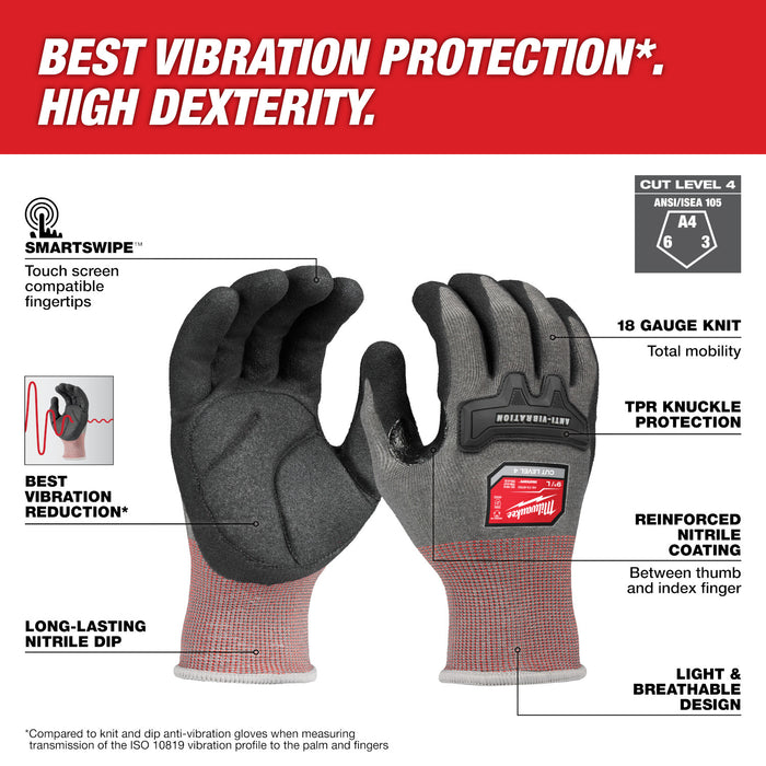 Gants en nitrile antivibrations de niveau 4