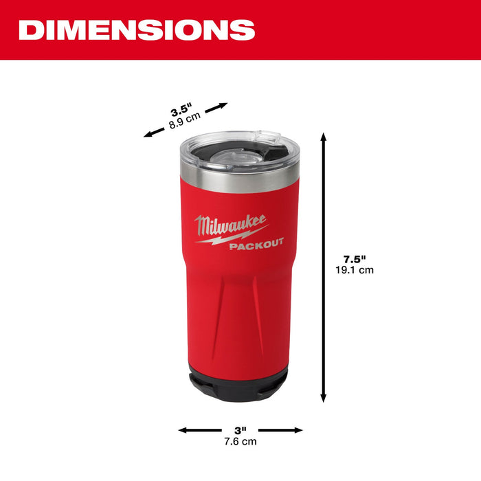 Tasse isotherme 20 oz Packout - Rouge - Milwaukee