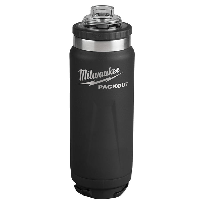 Bouteille isotherme avec couvercle 24 oz Packout - Noire - Milwaukee