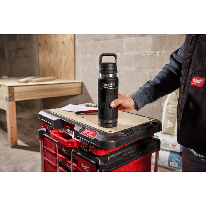 Bouteille isotherme avec couvercle 24 oz Packout - Noire - Milwaukee