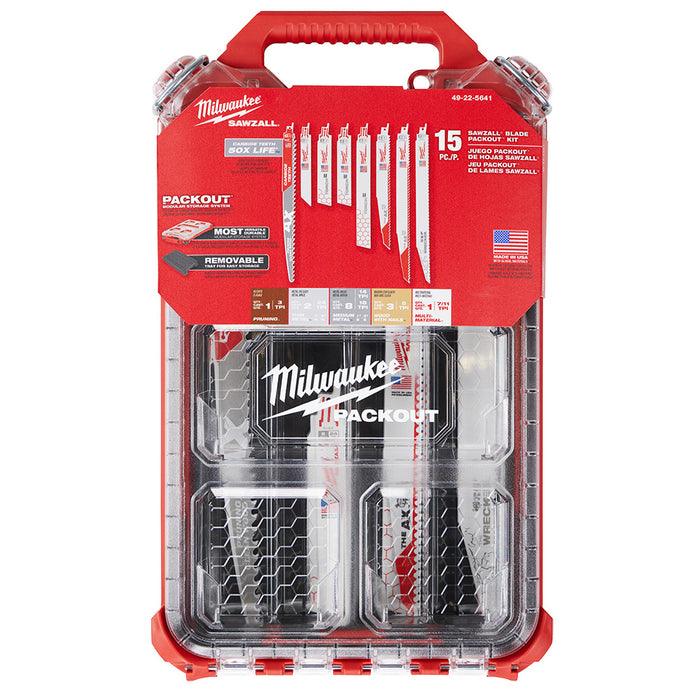 Ensemble de 22 lames mixtes PACKOUT pour scie alternative