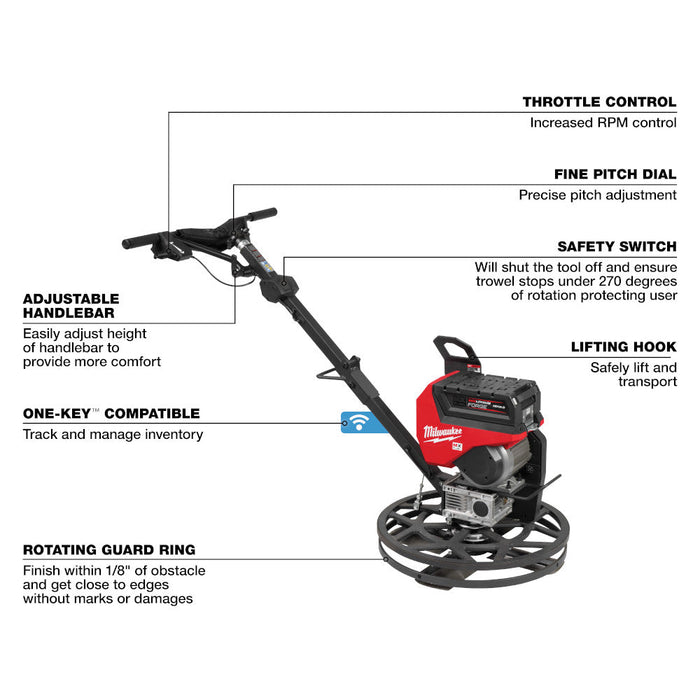 Truelle à bordures de béton 24" MXFUEL Milwaukee