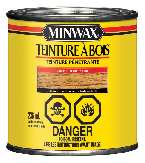 Teinture pénétrante à l'huile pour le bois Minwax - Chêne doré - 236 mL