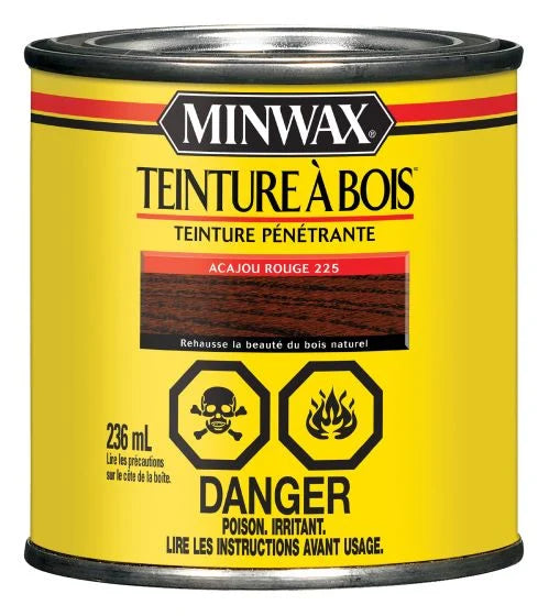Teinture pénétrante à l'huile pour le bois Minwax - Acajou rouge - 236 mL