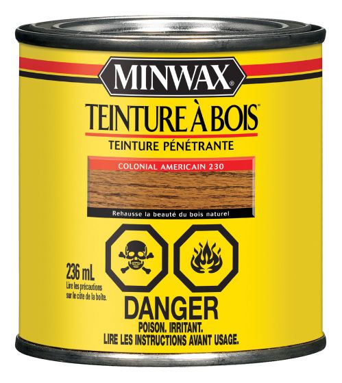 Teinture pénétrante à l'huile pour le bois Minwax - Colonial américain - 236 mL