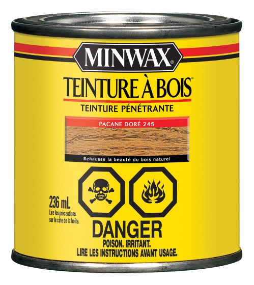 Teinture pénétrante à l'huile pour le bois Minwax - Pacane dorée - 236 mL