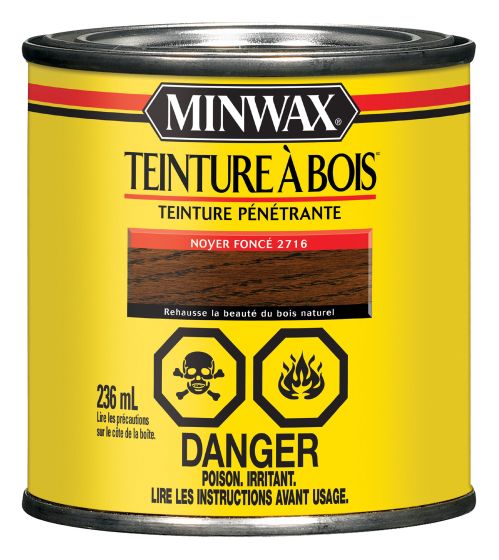 Teinture pénétrante à l'huile pour le bois Minwax - Noyer foncé - 236 mL