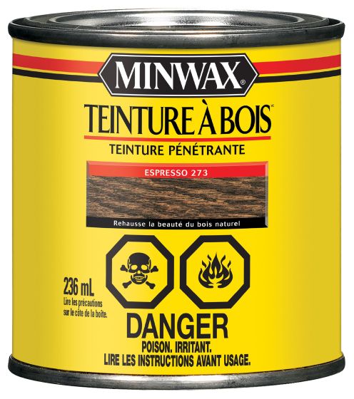 Teinture pénétrante à l'huile pour le bois Minwax - Espresso - 236 mL
