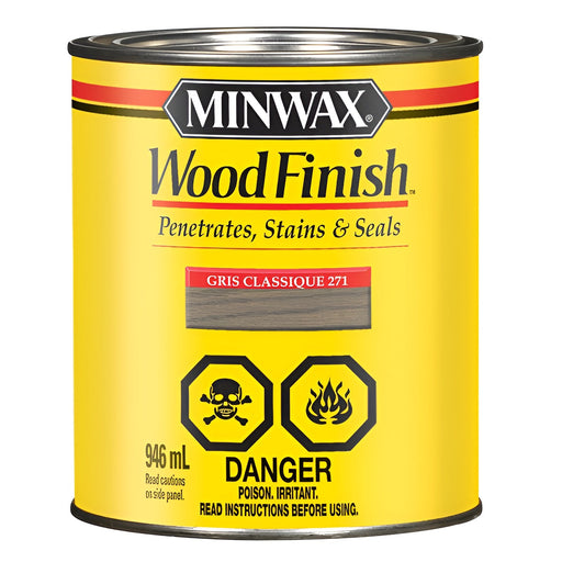Teinture intérieure à l'huile pour bois - Semi transparente - Gris classique - 946 mL Minwax - Quincaillerie G.H. Berger
