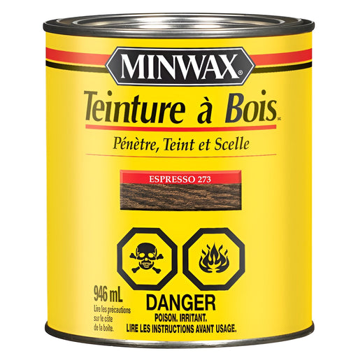 Teinture intérieure à l'huile pour bois - Semi transparente - Expresso - 946 mL Minwax - Quincaillerie G.H. Berger