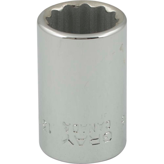 Douille chromée régulière à prise 3/8" (12 pans x 13 mm)