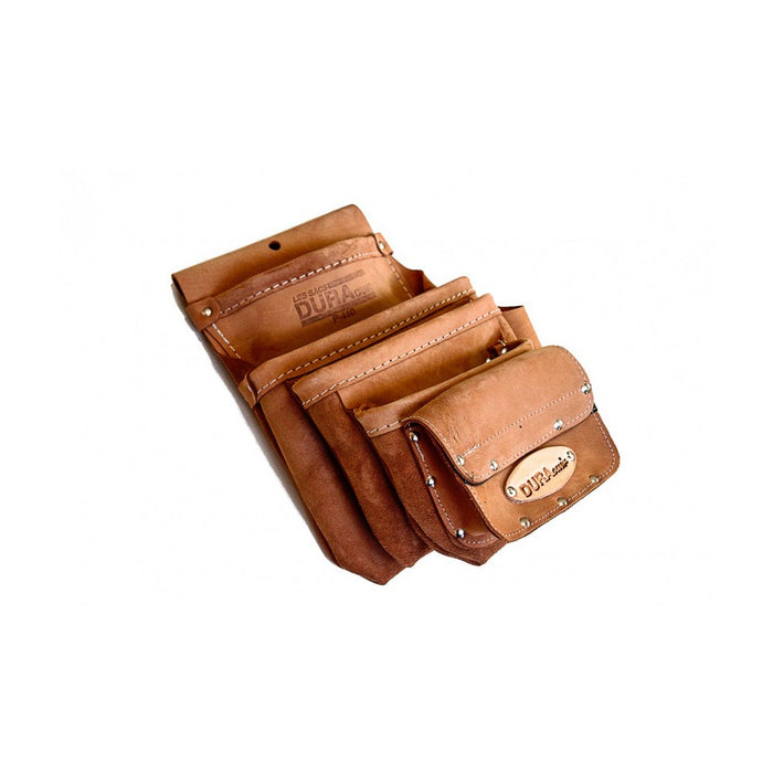 Sac 4 poches avec porte-équerre et poche à velcro (Naturel)