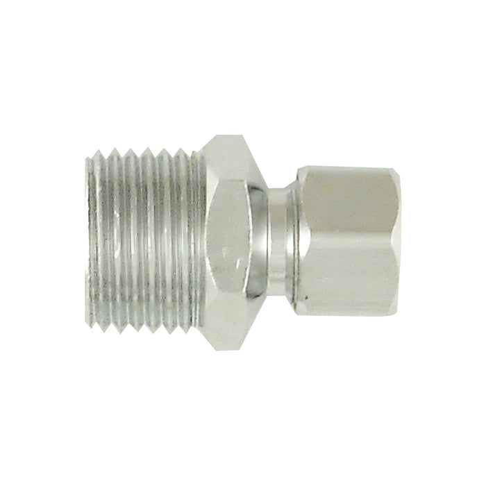 Adaptateur chromé en laiton 3/8" comp à 3/8" MPT PlomSource - Quincaillerie G.H. Berger