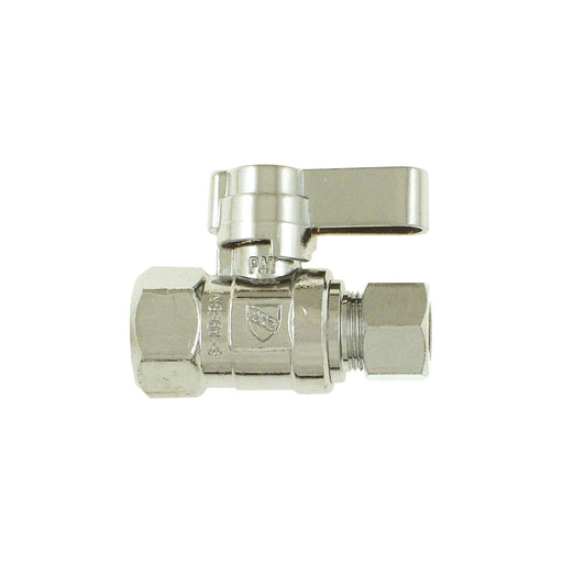 Valve miniature droite 1/2" (F) NPT X 3/8" comp PlomSource - Quincaillerie G.H. Berger