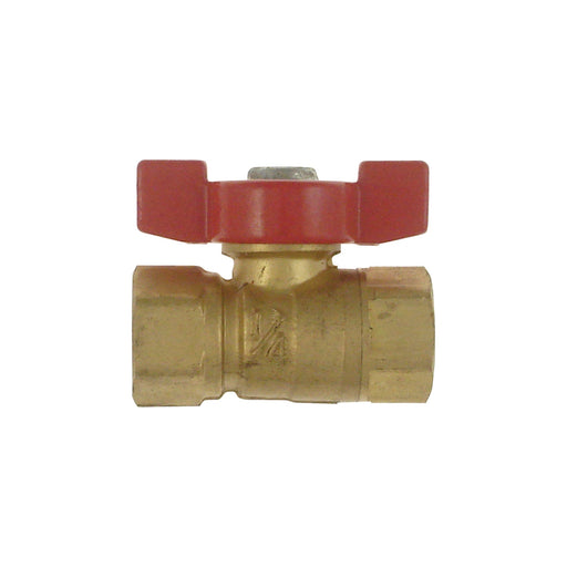 Valve à bille en laiton mini 1/8" (F) NPT X 1/8" (F) NPT PlomSource - Quincaillerie G.H. Berger