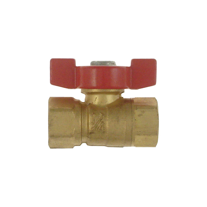 Valve à bille en laiton mini 1/8" (F) NPT X 1/8" (F) NPT PlomSource - Quincaillerie G.H. Berger