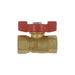 Valve à bille en laiton mini 1/8" (F) NPT X 1/8" (F) NPT PlomSource - Quincaillerie G.H. Berger