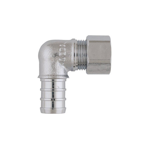 Coude 90º en laiton 1/2" Pex X 3/8" comp PlomSource - Quincaillerie G.H. Berger