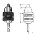 Mandrin avec clé 1.5 mm - 10 mm, prise 1/4" hexagonale Porta - Quincaillerie G.H. Berger