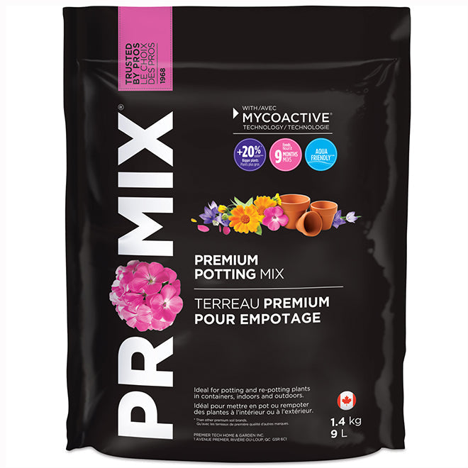 Terreau d'empotage pour plantes d'intérieur et d'extérieur Promix - 9 L