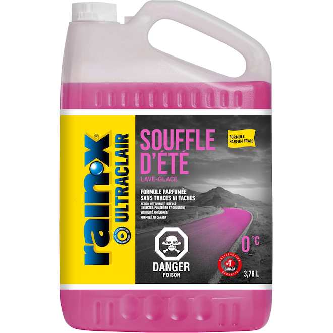 Lave-glace rose brise d'été Rain-X Ultraclair - 3.78 L - Quincaillerie G.H. Berger