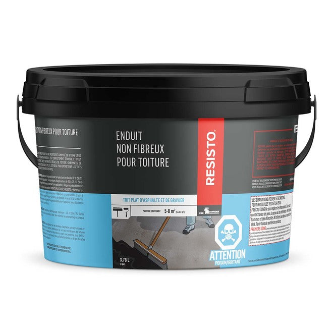 Enduit à toiture non fibreux - 3.78 L Resisto