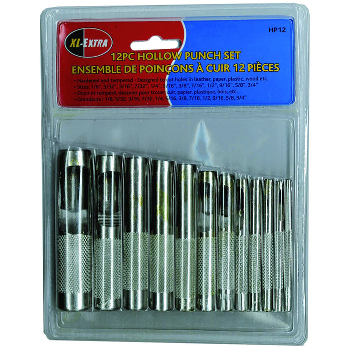 Ensemble de 12 poinçons à cuir