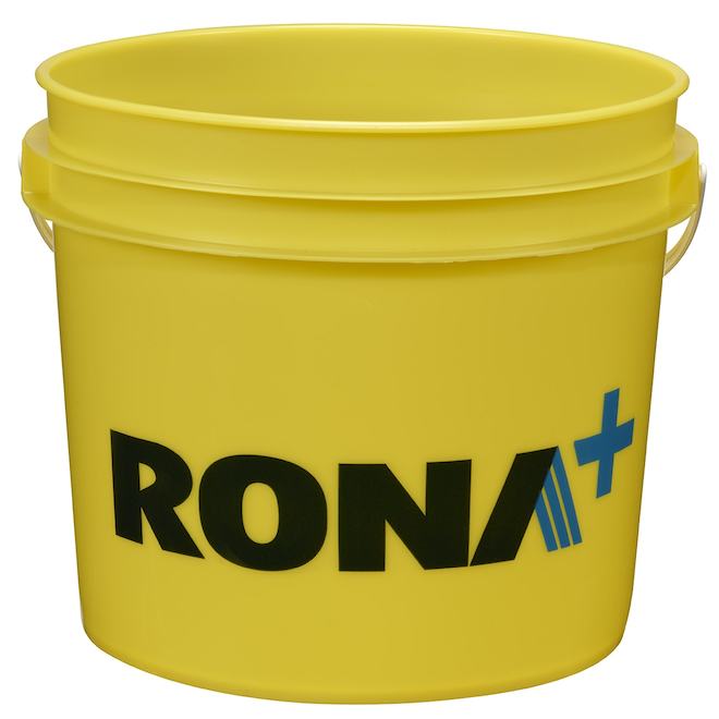 Chaudière ronde jaune avec poignée en plastique 5 L