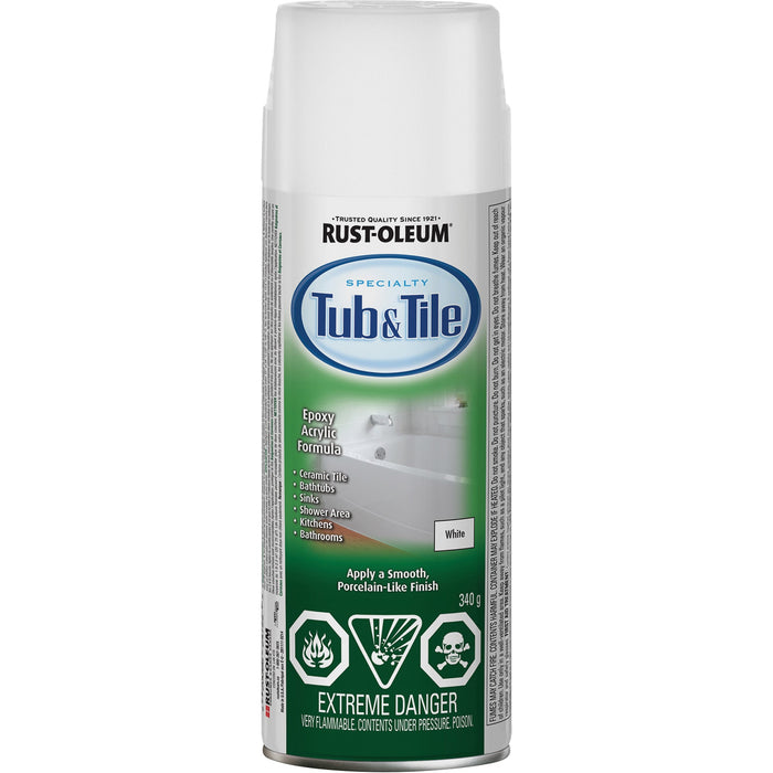 Peinture en aérosol pour bain et céramique - Blanc - 340 g Rust-Oleum