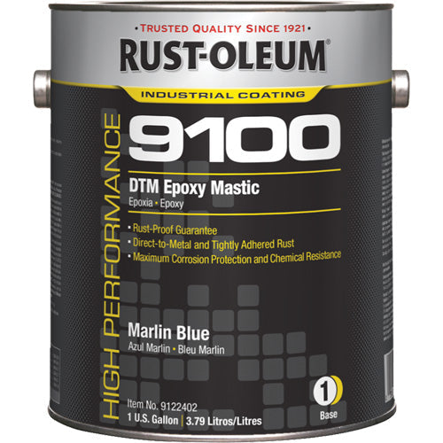 Mastic d'époxy DTM système 9100 Rust Oleum - Bleu marlin - 3.78 L