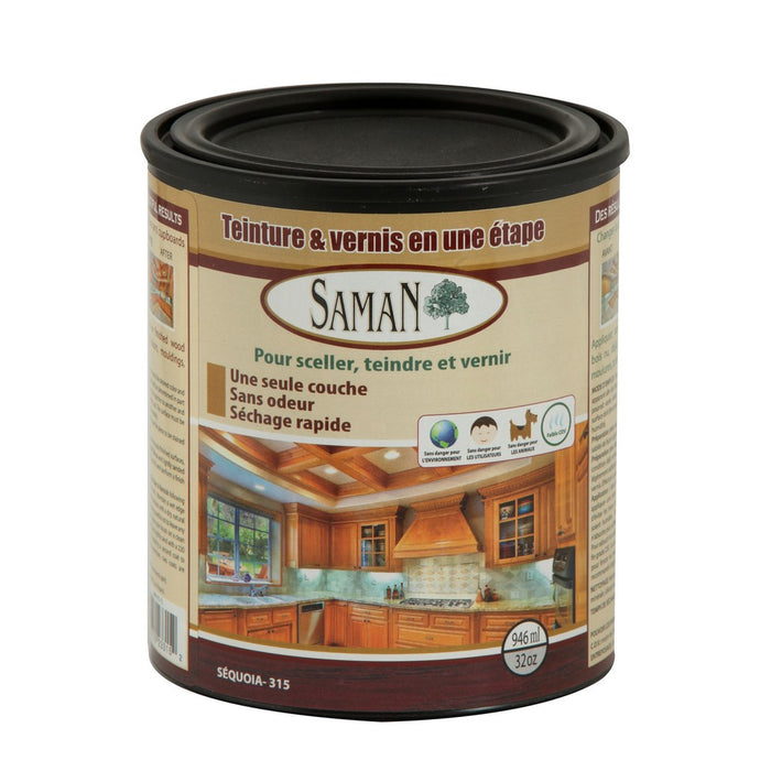 Teinture et vernis tout-en-un - Sequoia - 946 mL