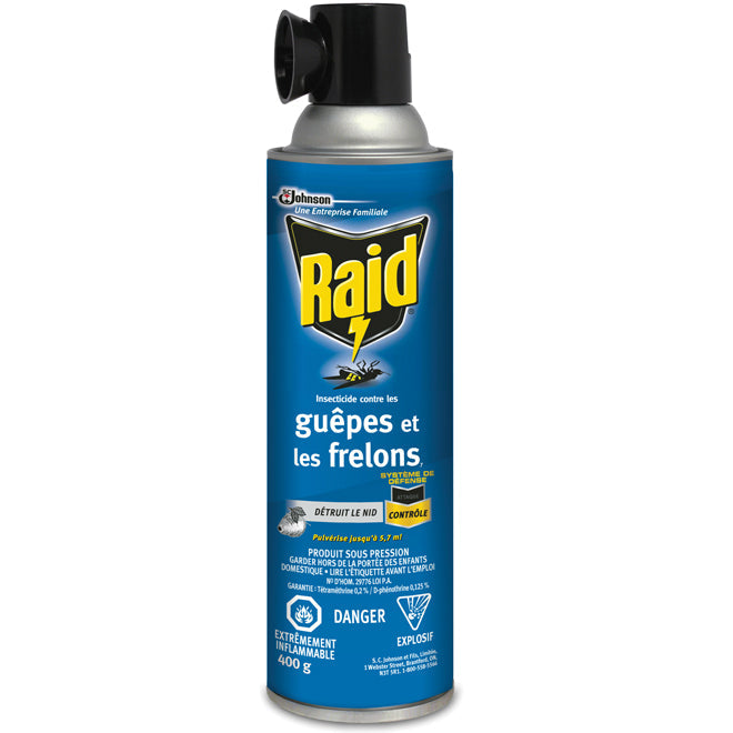 Insecticide en aérosol pour guêpes et frelons Raid - 400 g SC Johnson