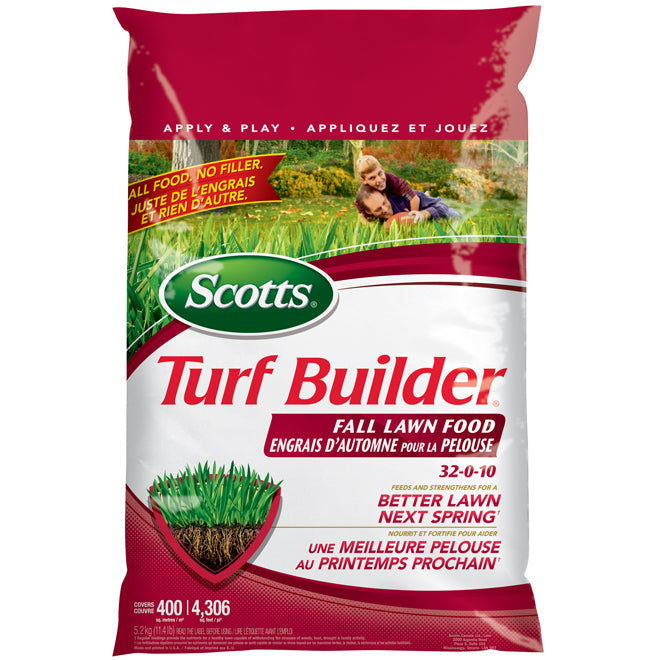 Engrais d'automne pour la pelouse Turf Builder Scotts 32-0-10 - 5.2 kg