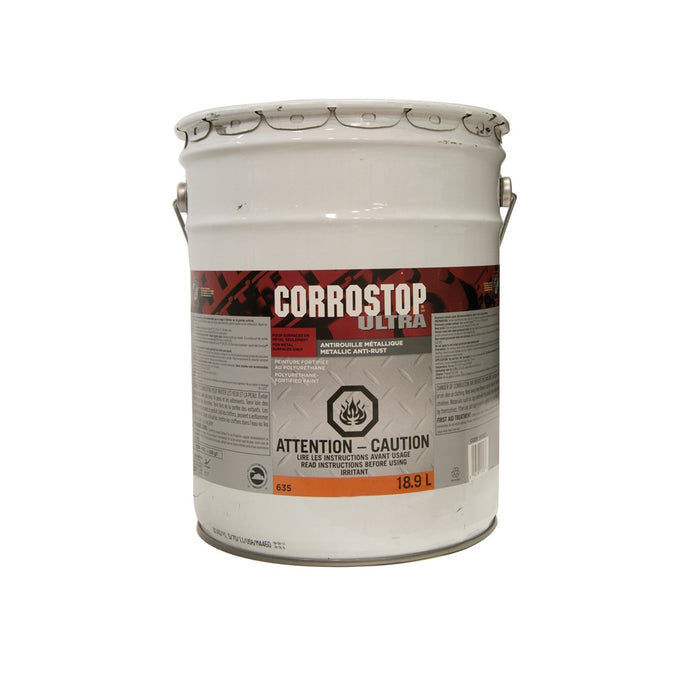 Peinture antirouille - Corrostop - Ultra-blanc - Fini lustré - 18.9 L