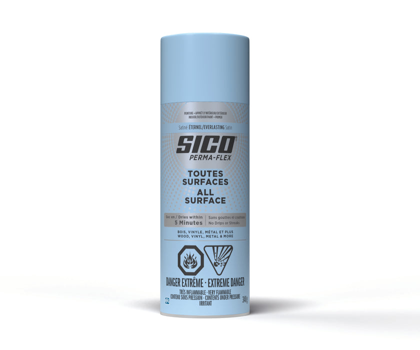 Peinture toute surface Permaflex en aérosol - Int./Ext. - Éternel - Fini satiné - 340 g - SICO