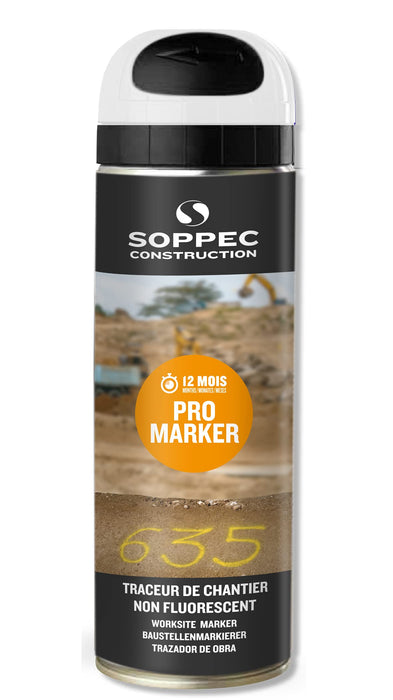 Peinture à tracer en aérosol Promarker - 412 g - Blanc SOPPEC - Quincaillerie G.H. Berger