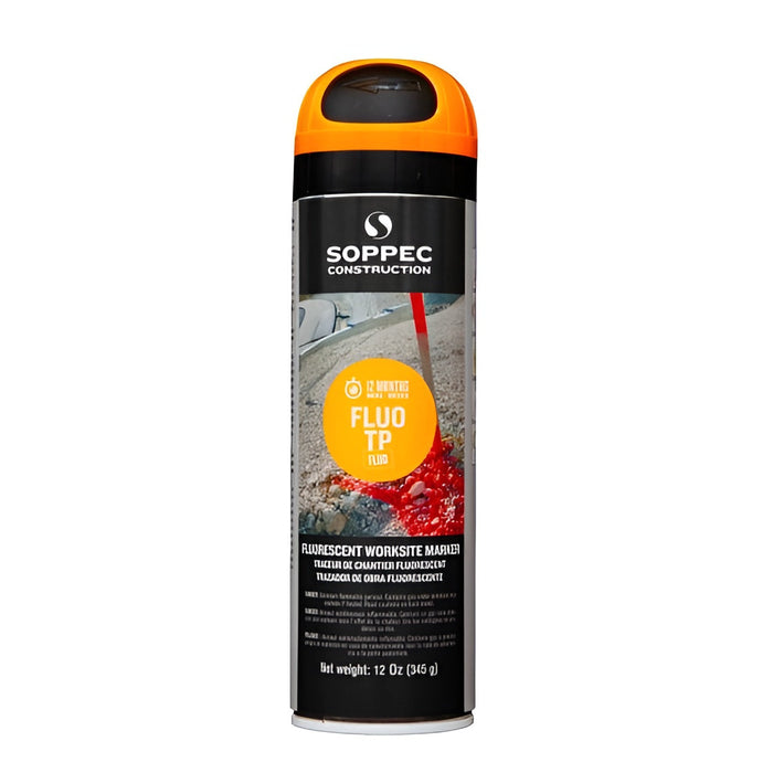 Peinture à tracer en aérosol Fluo TP - 345 g - Orange SOPPEC - Quincaillerie G.H. Berger