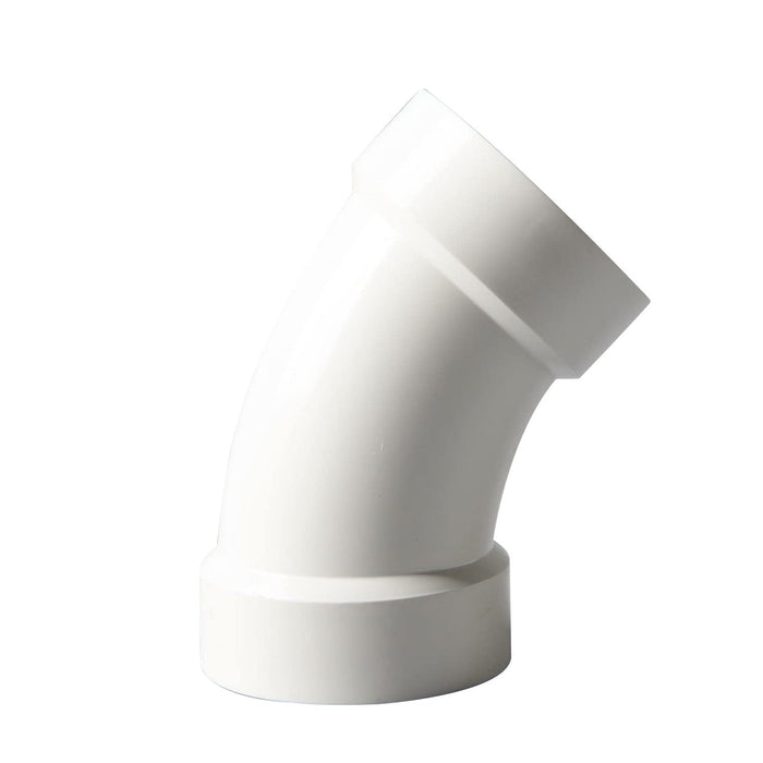 Coude 45º en PVC blanc SCH40 2" (F) NPT Spears - Quincaillerie G.H. Berger