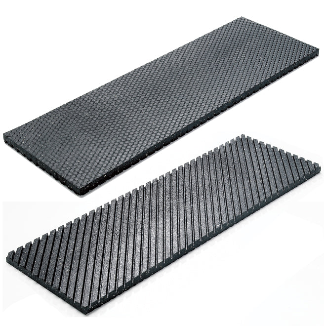 Couvre-marche en caoutchouc noir 1/2" X 8" X 24" TECHNOFLEX