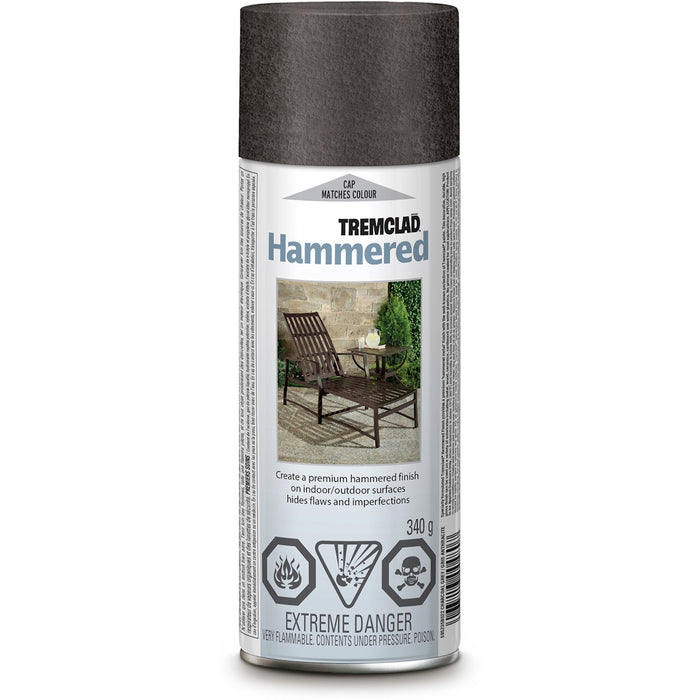 Peinture antirouille métal martelé - Gris charbon - Fini lustré - 340 g