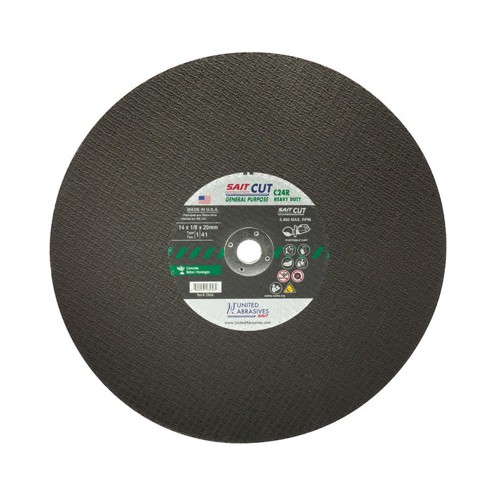 Meule de tronçonneuse pour béton robuste 14"