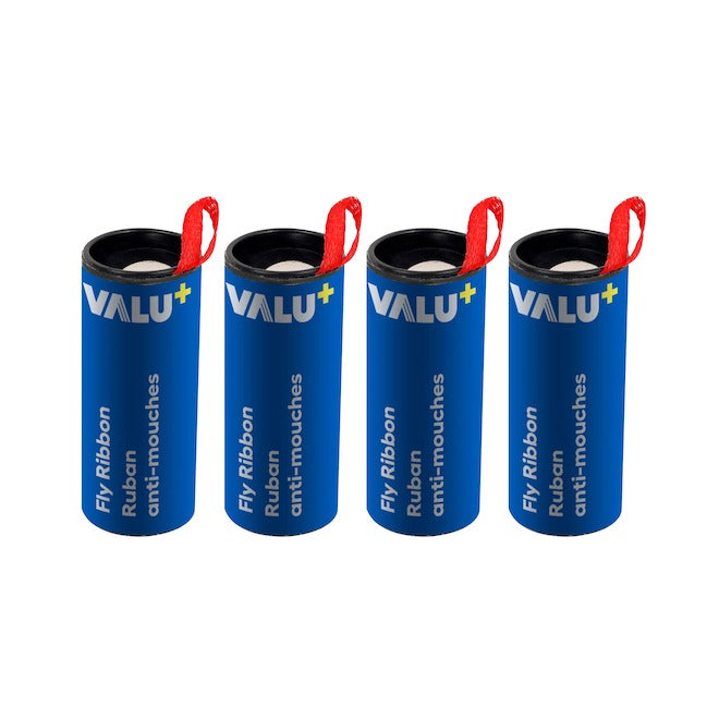Ruban anti-mouche Valu+ non parfumé - Paquet de 4 VALU+