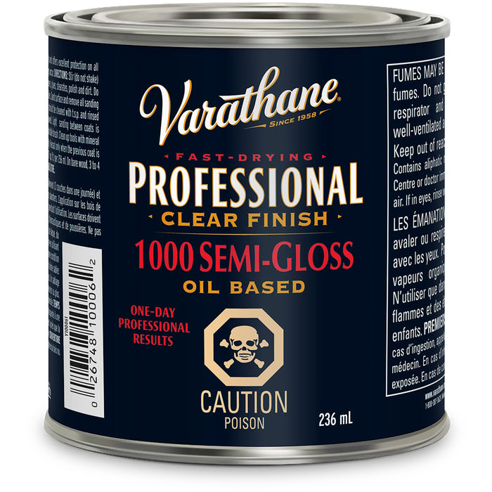 Vernis Professionnel clair pour bois à base d'huile semi-lustré - 236 mL
