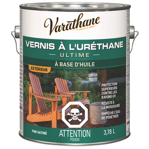 Vernis à l'uréthane à base d'huile - Clair - Satiné - 3.78 L - Quincaillerie G.H. Berger