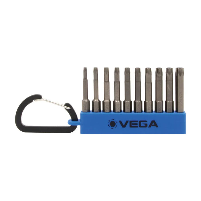 Ensemble de 10 embouts Torx sécurité sur mousqueton VEGA Industries