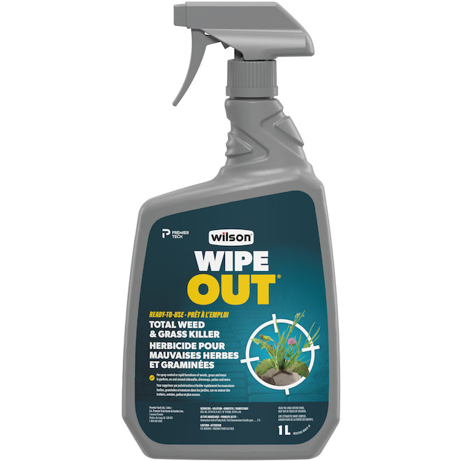 Herbicide prêt à l'emploi pour mauvaises herbes Wipe Out - 1 L Wilson
