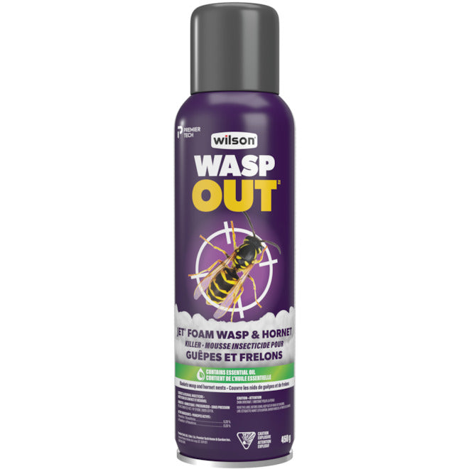 Mousse insecticide pour guêpes et frelons Wasp Out - 450 g Wilson