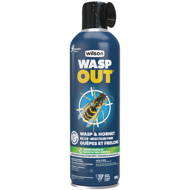 Insecticide pour guêpes et frelons Wasp Out longue portée - 400 g Wilson
