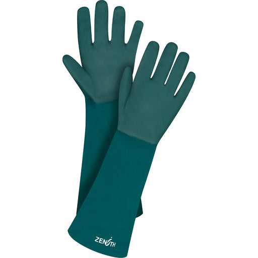 Gants en PVC verts à double enduit 18" 70 mils - Quincaillerie G.H. Berger